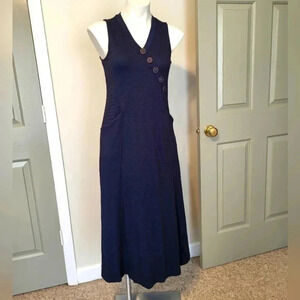 Soft Surroundings Marjorelle Maxi Sleeveless Asymmetric Button Knit Dress XSP